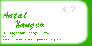 antal wanger business card